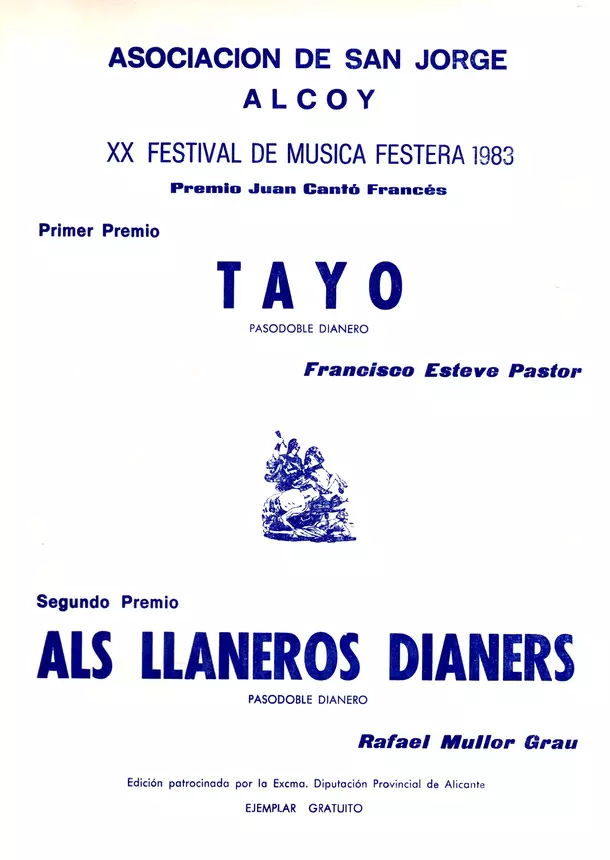 Als Llaneros Dianers Portada Asociación de San Jorge